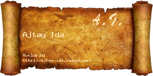 Ajtay Ida névjegykártya